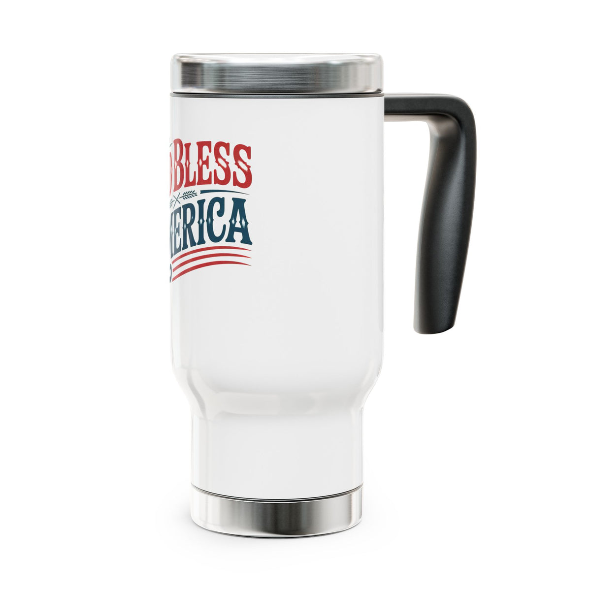 God Bless America Travel Mug, Patriotic Stainless Steel Coffee Cup, Vintage USA Drinkware, American Pride Gift, 4th of July