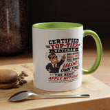 Funny Veteran Coffee Mug, Certified Top Tier Veteran Cup, Military Retirement Gift for Him, Veterans Day Birthday Present, Veteran Humor