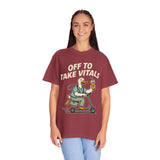 Funny Off To Take Vitals Comfort Colors Shirt, Duck Healthcare Worker Tee, Medical Humor Graphic T Shirt, Clinic Staff Gift