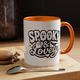 Spooky and Lovely Mug, Cute Ghost Halloween Coffee Cup, Black and White Spooky Season Gift for Her, Gothic Fall Drinkware