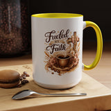 Christian Coffee Mug Fueled By Faith, Faith Based Coffee Cup, Religious Gift for Women, Prayer Warrior Mug, Inspirational Christian Gift