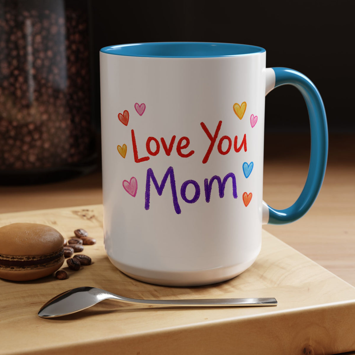 Love You Mom Mug, Mother's Day Coffee Mug Gift, Cute Mom Appreciation Mug, Gift from Daughter or Son, Everyday Mom Cup