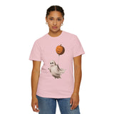 Cute Ghost Halloween Shirt, Pumpkin Balloon Graphic Tee, Vintage Spooky Season Gift for Women, Cozy October Fall Outfit for Ghost Lovers