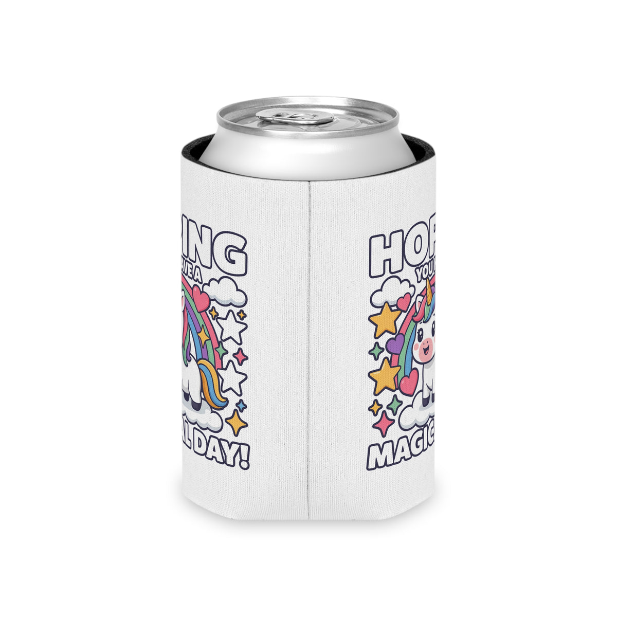 Unicorn Can Cooler, Hoping You Have a Magical Day Drink Sleeve, Rainbow Unicorn Gift, Cute Party Favor, Fantasy Lover Gift, Birthday Gift