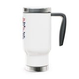 Red White Brave Stainless Steel Travel Mug, Patriotic Military Gift, American Eagle Coffee Cup, Service Member Gift, USA Drinkware