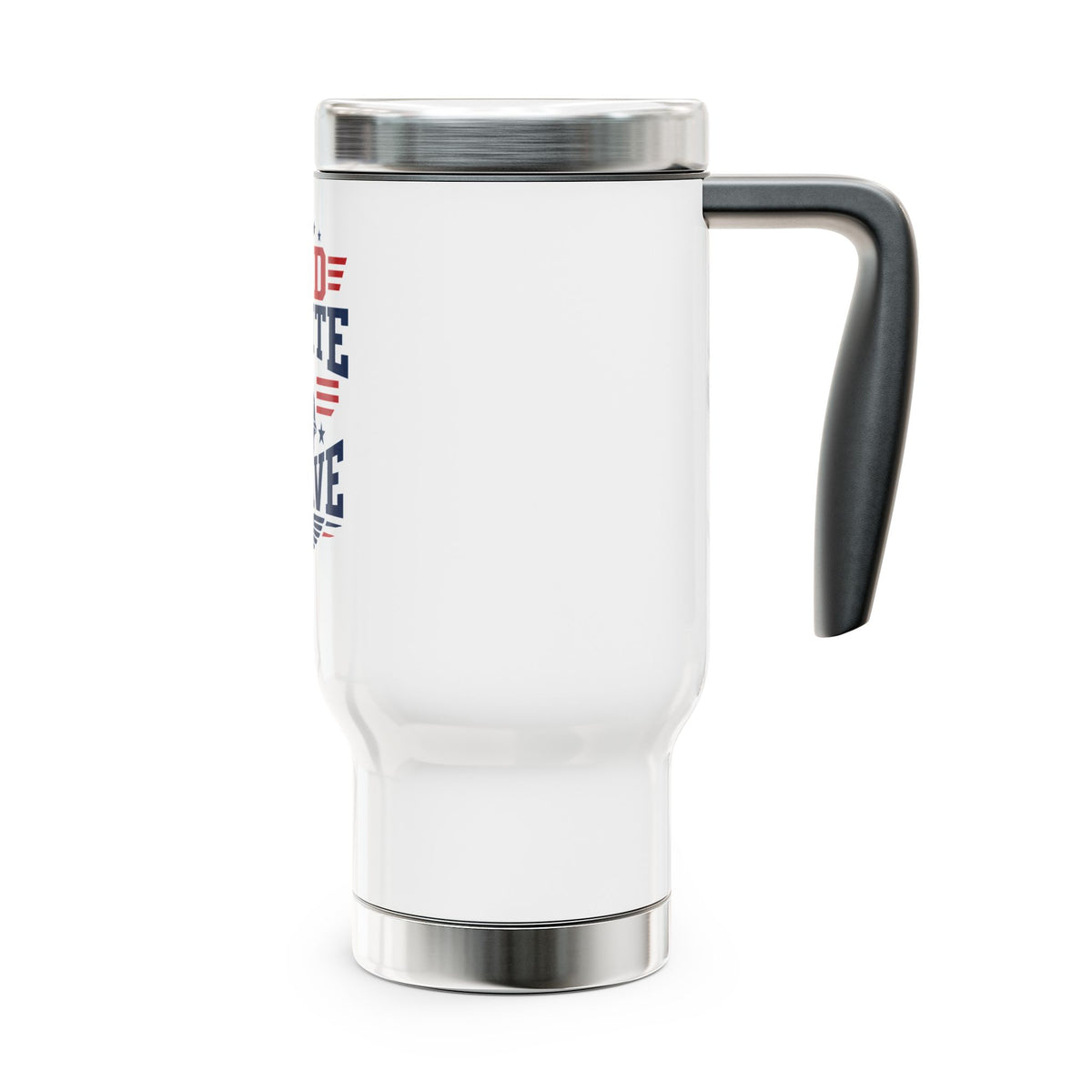 Red White Brave Stainless Steel Travel Mug, Patriotic Military Gift, American Eagle Coffee Cup, Service Member Gift, USA Drinkware
