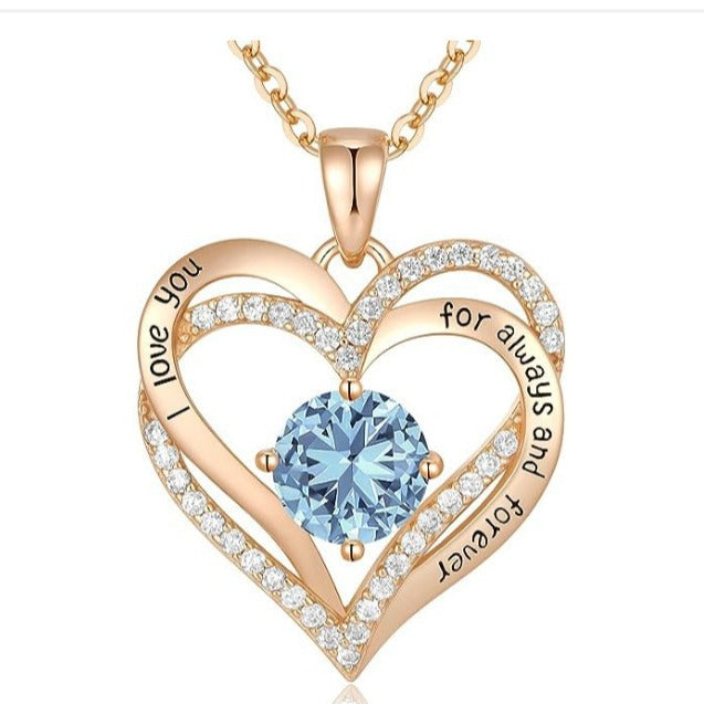 Fashionable Rose Gold and Silver Color Pendant Necklace for Women, Elegant OL Style, High-End Jewelry