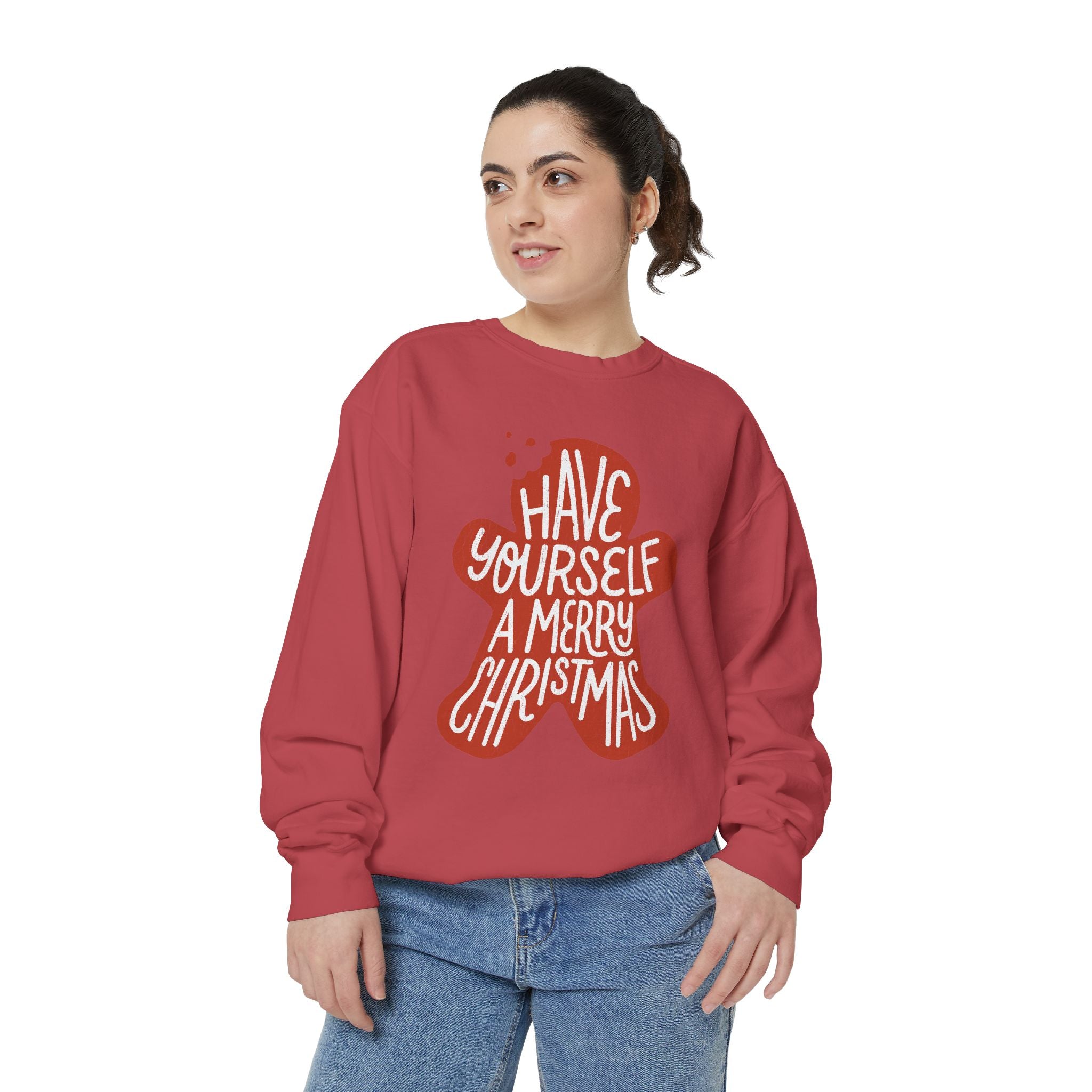 Have Yourself a Merry Christmas Sweatshirt, Gingerbread Cookie Crewneck, Cute Holiday Baking Pullover, Christmas Gift for Baker or Teacher