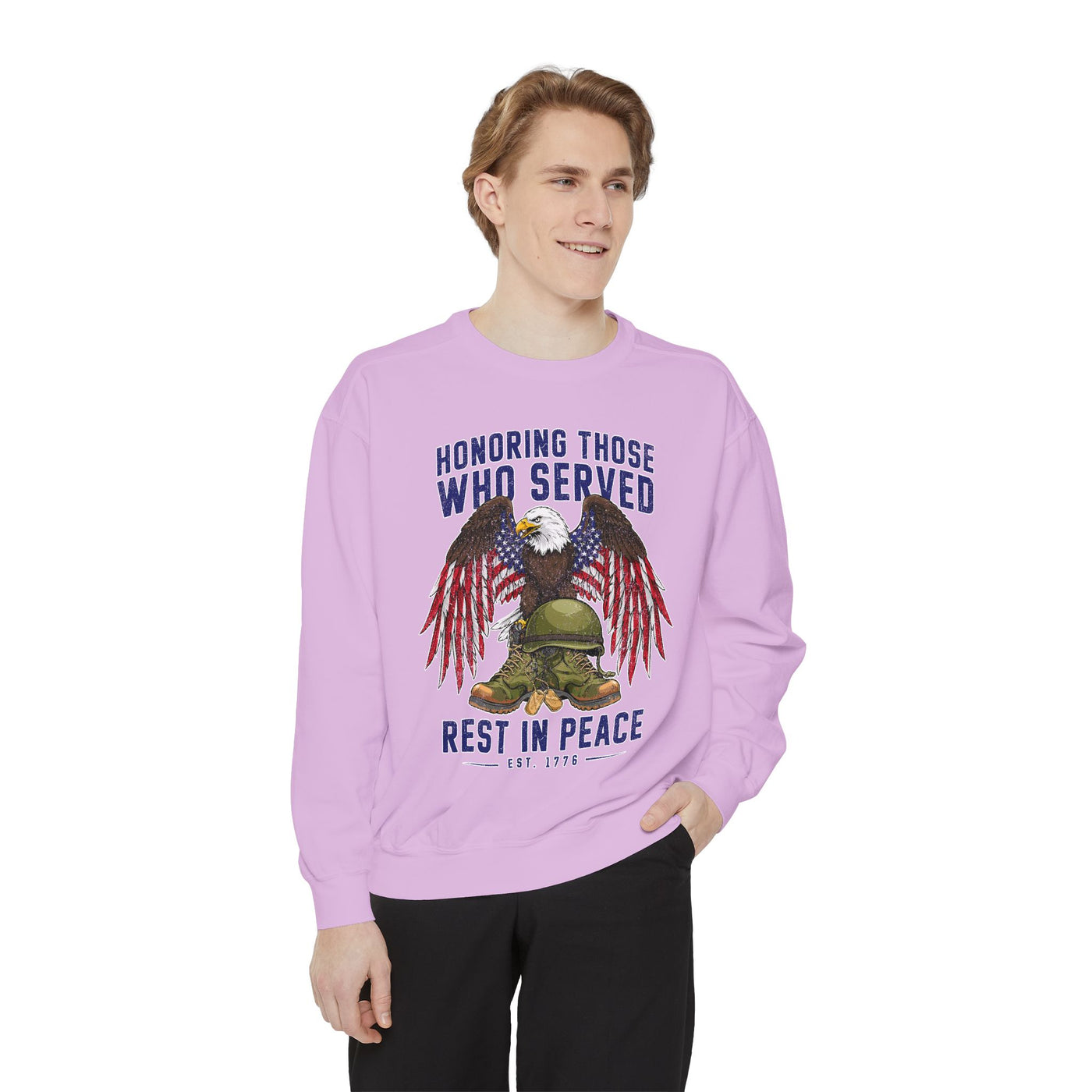 Honoring Those Who Served Sweatshirt, Military Memorial Crewneck, Fallen Soldier Tribute, Veteran Remembrance Gift, Patriotic Eagle Top