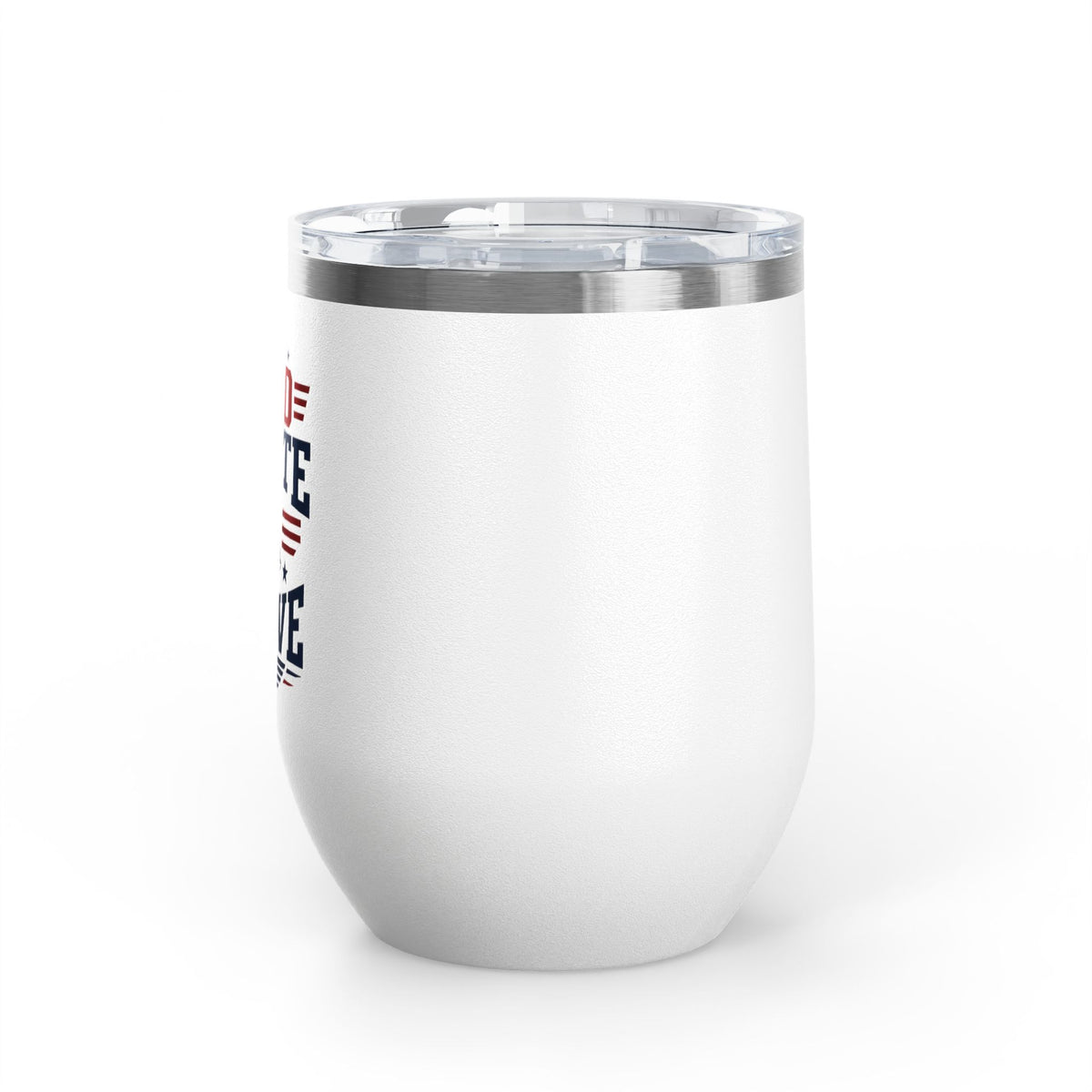 Patriotic Wine Tumbler, Red White & Brave Military Gift, Veteran Gift for Him, American Pride Drinkware, Memorial Day Gift