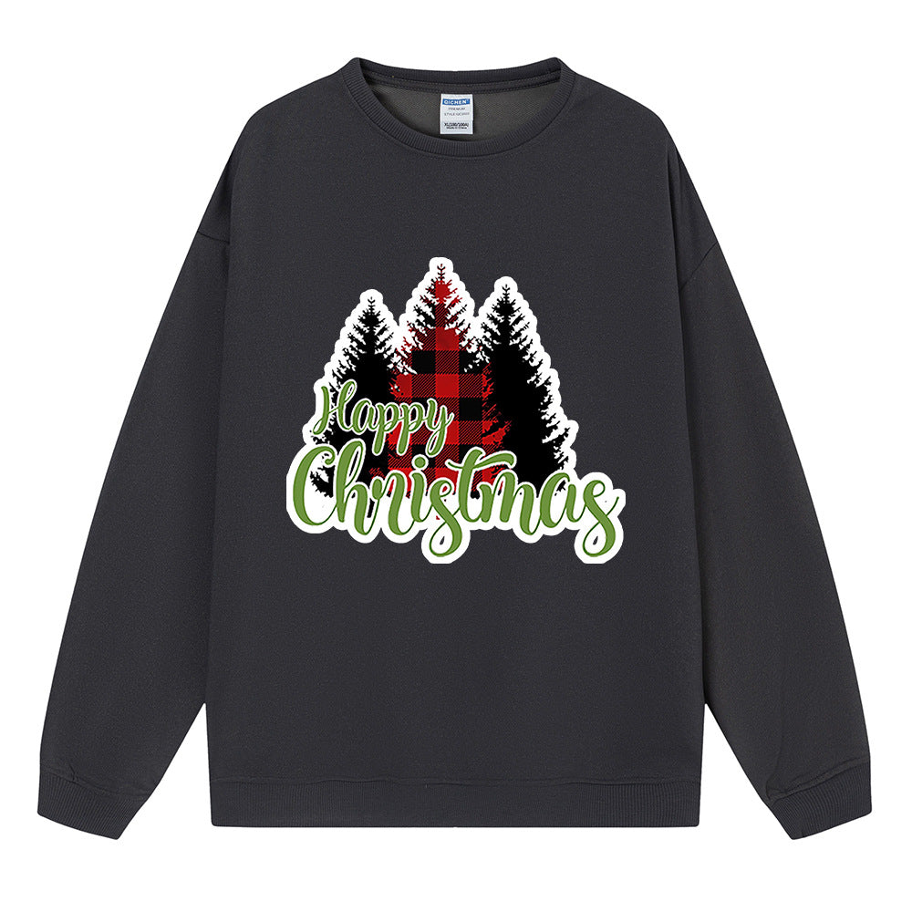 Black and red checkered Christmas tree print for ladies