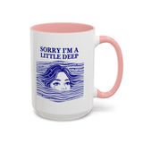 Funny Introvert Mug, Social Anxiety Coffee Mug, Deep Thinker Gift, Sarcastic Humor Cup, Emotional Ocean Mug, Mental Health Gift