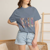 Jesus Patchwork Graphic Tee, Floral Christian Shirt, Cute Faith Based T Shirt, Vintage Coquette Religious Shirt