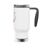 Floral Stainless Steel Travel Mug, Create Your Own Magic Cup, Butterfly and Moon Drinkware, Inspirational Gift for Her