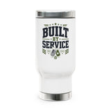 Military Stainless Steel Travel Mug, Service Member Gift, Dog Tag Drinkware, Patriotic Coffee Cup, Veteran Gift, Armed Forces Gift