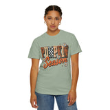 Pumpkin Season Shirt, Retro Leopard Checker Fall Graphic Tee, Cute Autumn Gift for Women, Cozy Thanksgiving October Outfit for Her