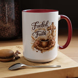 Christian Coffee Mug Fueled By Faith, Faith Based Coffee Cup, Religious Gift for Women, Prayer Warrior Mug, Inspirational Christian Gift