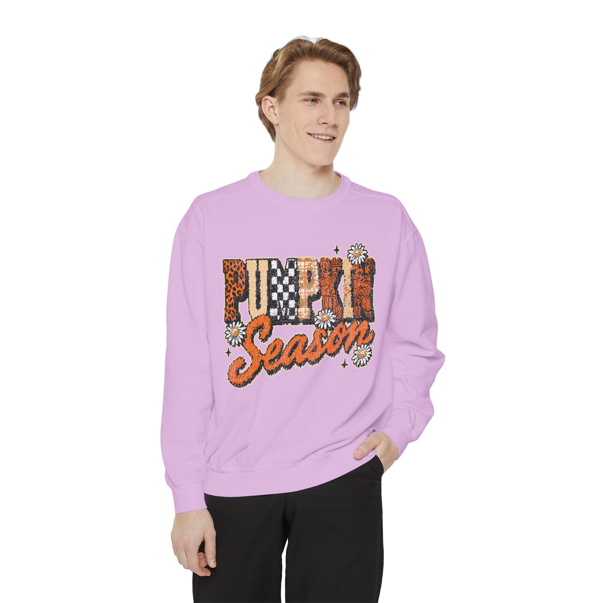 Pumpkin Season Sweatshirt, Retro Leopard Checker Fall Pullover, Cute Autumn Gift for Women, Cozy Thanksgiving October Outfit for Her