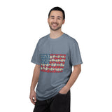 American Flag Floral Shirt, Patriotic Flower Graphic Tee, Vintage Americana T Shirt, Fourth of July Outfit, Red White Blue Gift