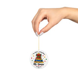 Personalized Teacher Christmas Ornament, Ms. Harper Holiday Keepsake, Teacher Appreciation Gift from Student, Classroom Christmas Decor 2026