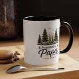 Promoted to Papa Mug, New Grandpa Pregnancy Announcement Gift, Woodland First Time Grandfather Coffee Cup, Baby Reveal Keepsake 2026