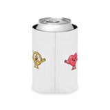 Heart and Peace Sign Can Cooler, Cute Love and Peace Drink Sleeve, Retro Couple Gift, Fun Summer Party Favor
