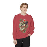 Winter Birds Graphic Sweatshirt, Vintage Woodland Pullover for Bird Lovers, Festive Nature Top, Cozy Christmas Gift for Birdwatchers