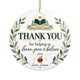 Personalized School Christmas Ornament, Bright Minds Academy Keepsake, Custom School Name Gift, Teacher and Staff Appreciation Decor 2026