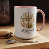 Christian Faith Inspirational Mug, Let Your Faith Be Bigger Than Your Fear Coffee Mug, Religious Gift for Women, Prayer Mug
