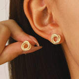 Circle Braided Set Necklace and Earrings for Women