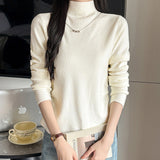 Women's Necklace Semi-High Neck Top
