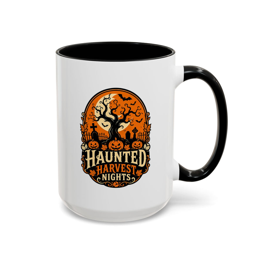 Haunted Harvest Halloween Mug, Vintage Pumpkin Coffee Cup, Spooky Autumn Gift for Her, Gothic Fall Kitchen Decor, October Birthday Present