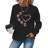 Round neck fleece hoodie