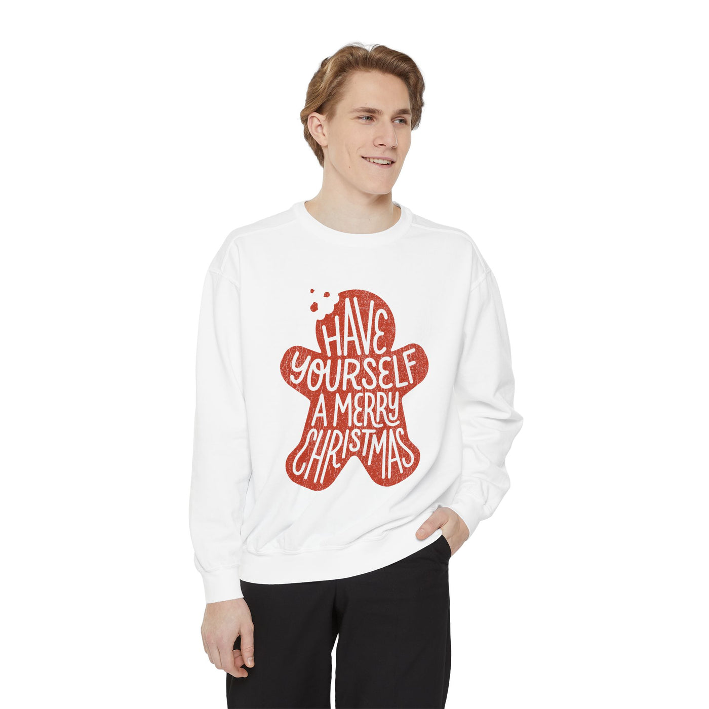 Have Yourself a Merry Christmas Sweatshirt, Gingerbread Cookie Crewneck, Cute Holiday Baking Pullover, Christmas Gift for Baker or Teacher