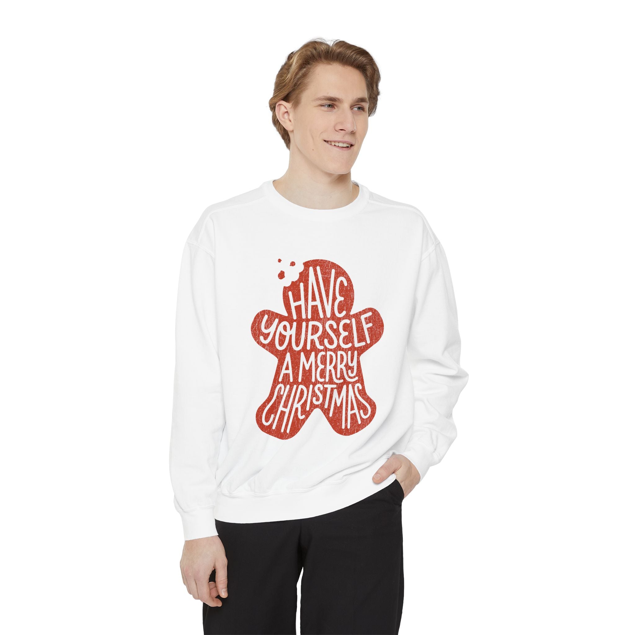 Have Yourself a Merry Christmas Sweatshirt, Gingerbread Cookie Crewneck, Cute Holiday Baking Pullover, Christmas Gift for Baker or Teacher