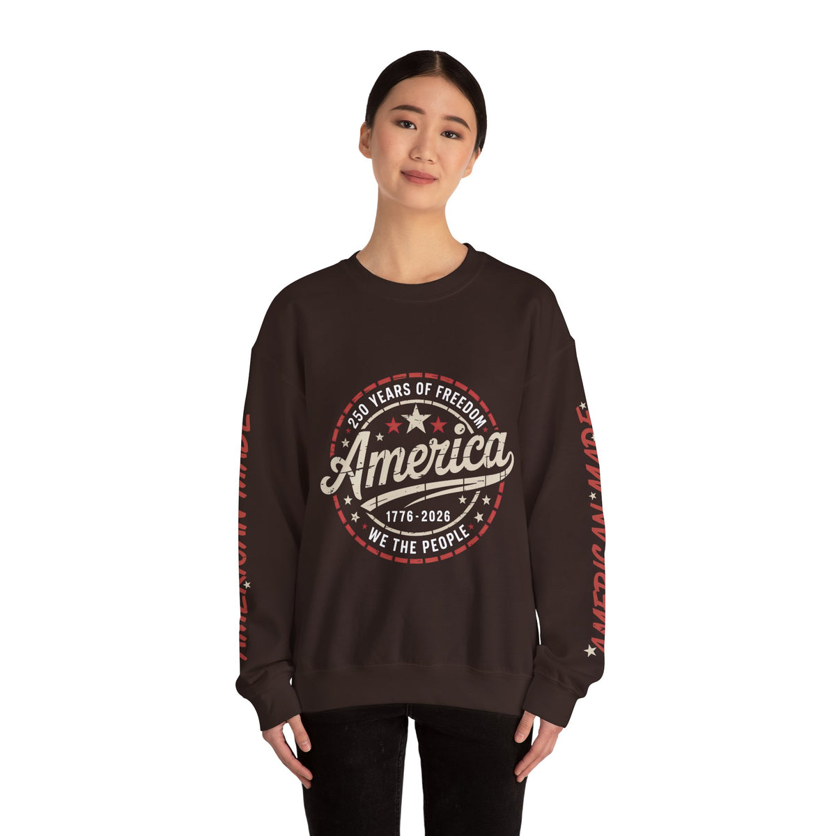 America 250 Sweatshirt, We The People Pullover, 1776 2026 USA Anniversary Top, Patriotic American Heritage Gift, Vintage Americana