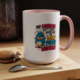 Funny Patience Mug, Low Power Bird Coffee Cup, Sarcastic Quote Gift for Coworker, Tired Mom Birthday Present, Office Humor Drinkware