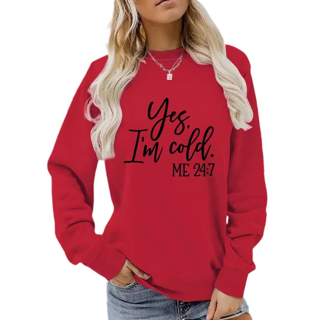 Slogan printed pullover sweatshirt sweatshirt