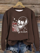 Printed pullover sweatshirt sweatshirt