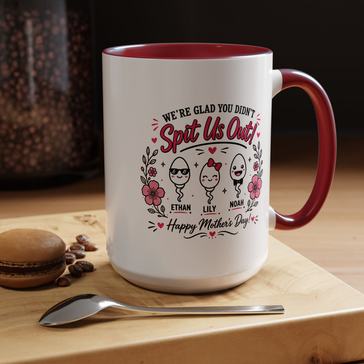 Personalized Mother's Day Mug, Custom Kids Names Coffee Mug, Gift From Children to Mom, Cute Mother's Day Cup, Mom Gift