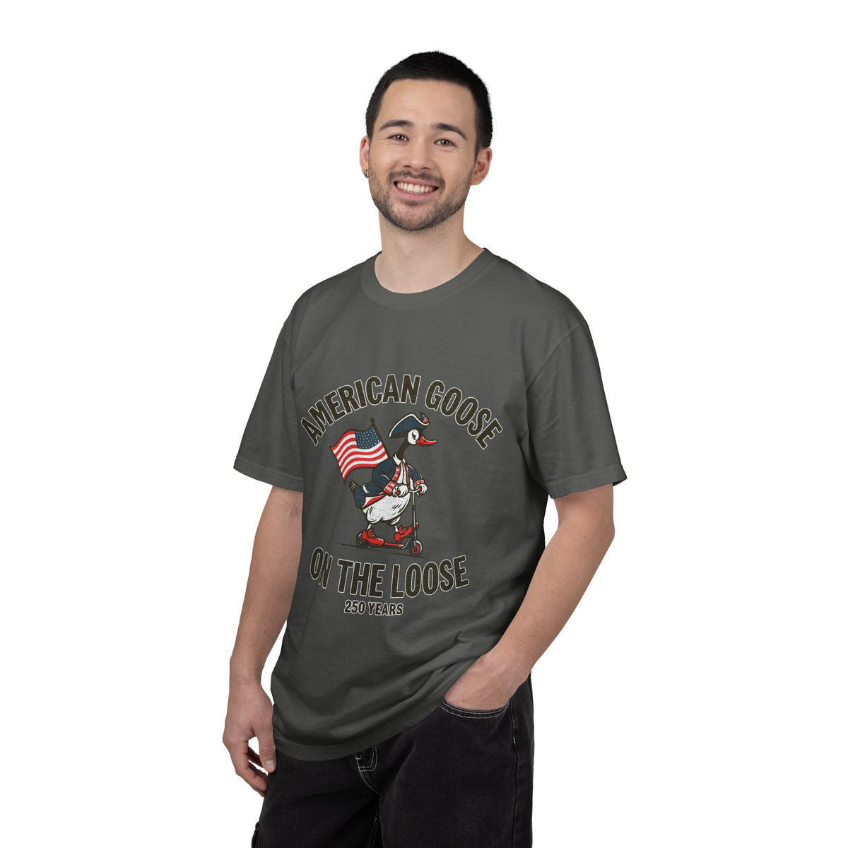America 250 Shirt, Patriotic Goose Graphic Tee, 250th Anniversary USA T Shirt, Fourth of July Outfit, Americana Gift for Men and Women