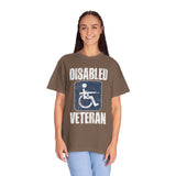 Disabled Veteran Shirt, Distressed Wheelchair and Rifle Graphic, Military Service Pride, Veterans Day Gift and Everyday Casual Wear