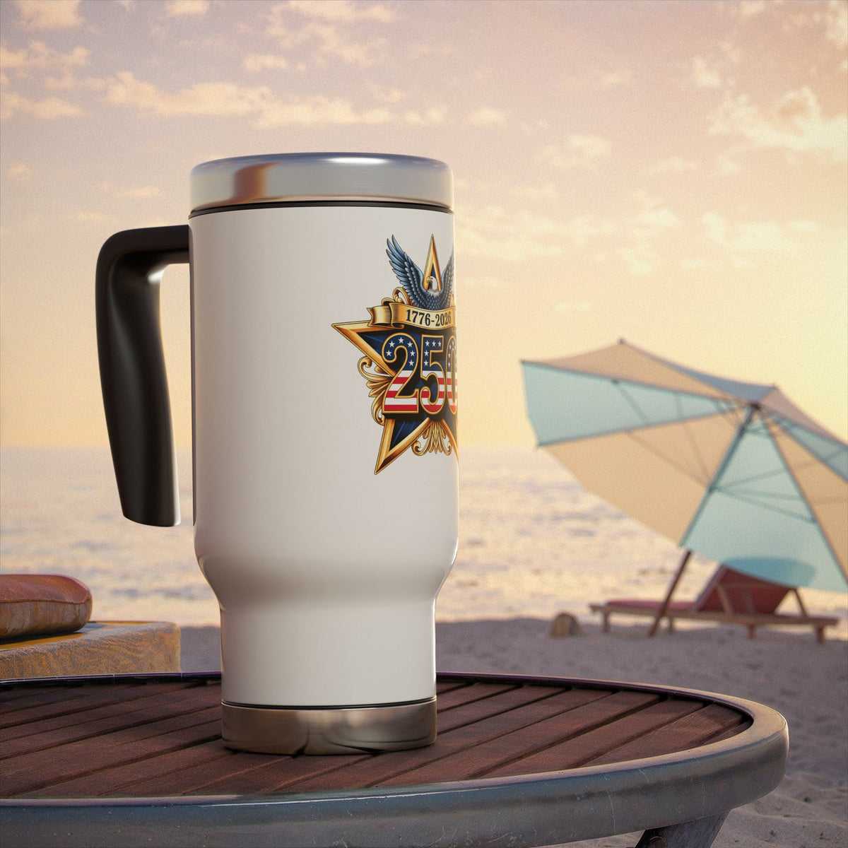 America 250th Anniversary Travel Mug, 1776 to 2026 Stainless Steel Cup, Patriotic USA Gift, American History Drinkware, July 4th Gift