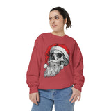 Skull Santa Sweatshirt, Gothic Christmas Crewneck, Creepy Holiday Skeleton Pullover, Alternative Xmas Gift for Metalhead or Horror Fan