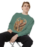 Vintage Leopard Jungle Sweatshirt, Tropical Big Cat Crewneck, Wildlife Nature Lover Gift, Botanical Safari Graphic Cozy Pullover Top