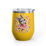 Ballet Bunny Wine Tumbler, Cute Pink Rabbit Cup, Gift for Ballerinas, Dance Students, Bunny Lovers and Ballet Besties