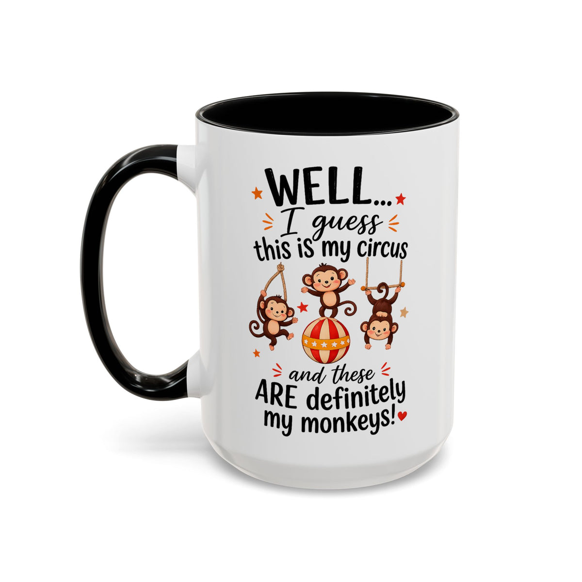 Funny Mom Life Coffee Mug, This Is My Circus These Are My Monkeys Mug, Motherhood Humor Gift, Mom Coffee Cup for Busy Moms