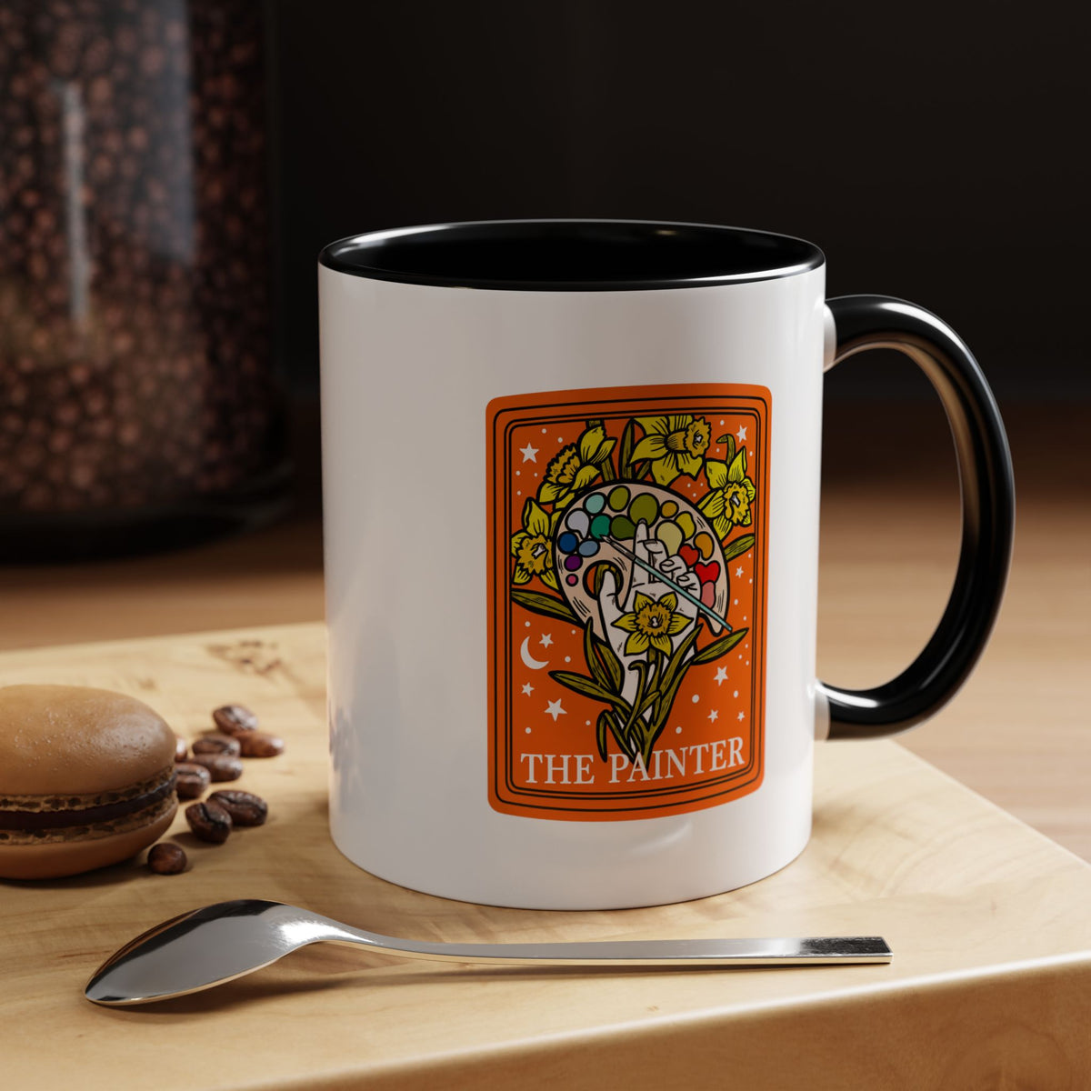 Painter Tarot Card Mug, Artist Coffee Mug, Creative Artist Gift, The Painter Art Lover Cup, Unique Painting Gift for Women and Men
