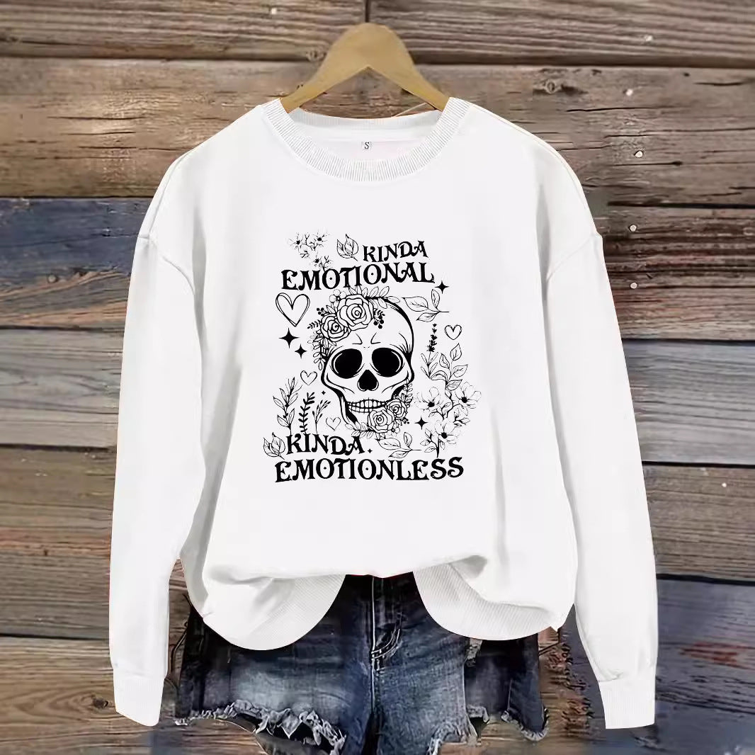 Printed pullover sweatshirt sweatshirt
