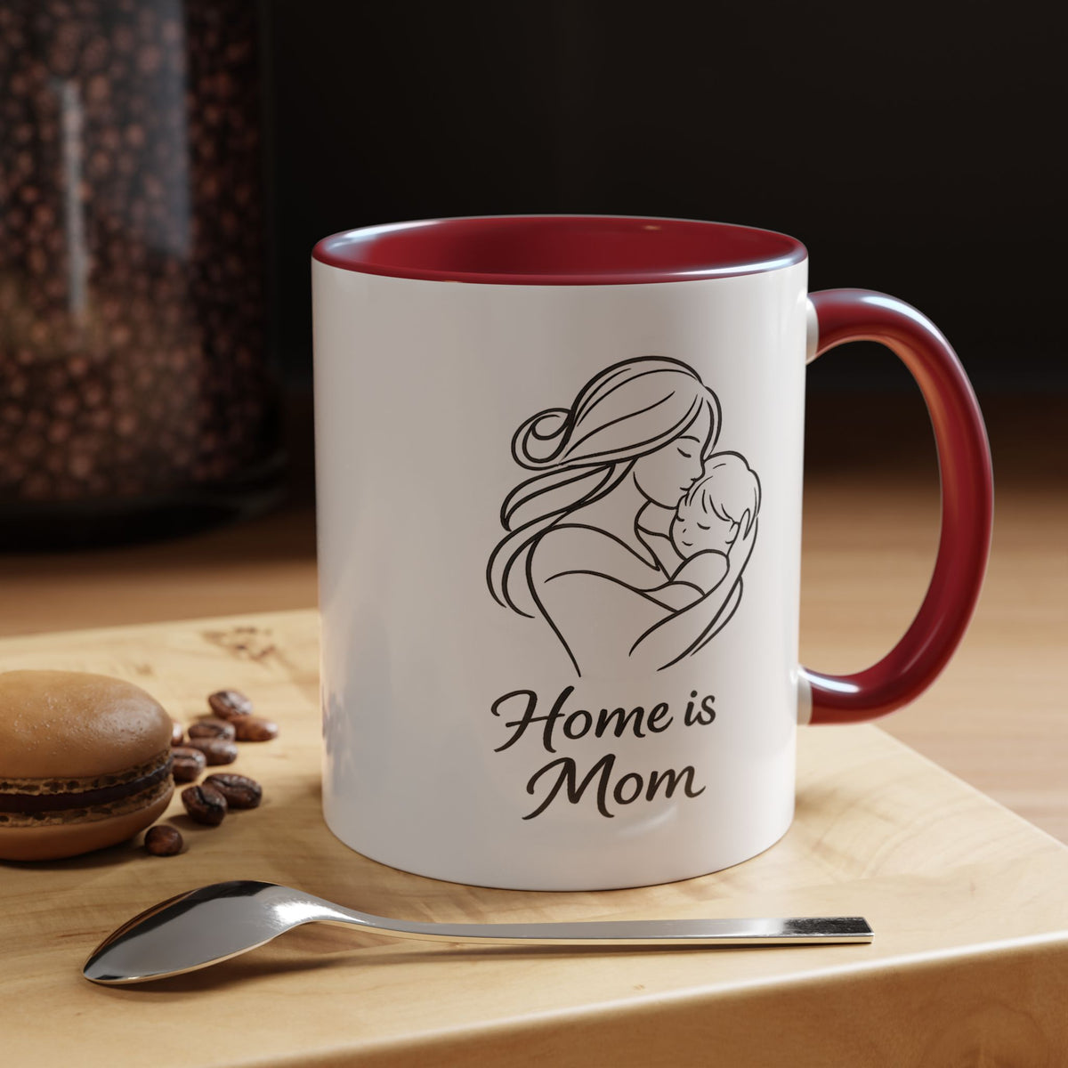 Home Is Mom Coffee Mug, Mother Daughter Gift Mug, Meaningful Mom Mug, Mother's Day Gift, Sentimental Gift for Mom, Mom Keepsake Cup